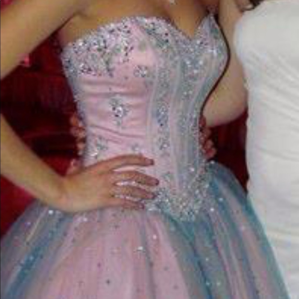 Cotton candy sweet 16 dress